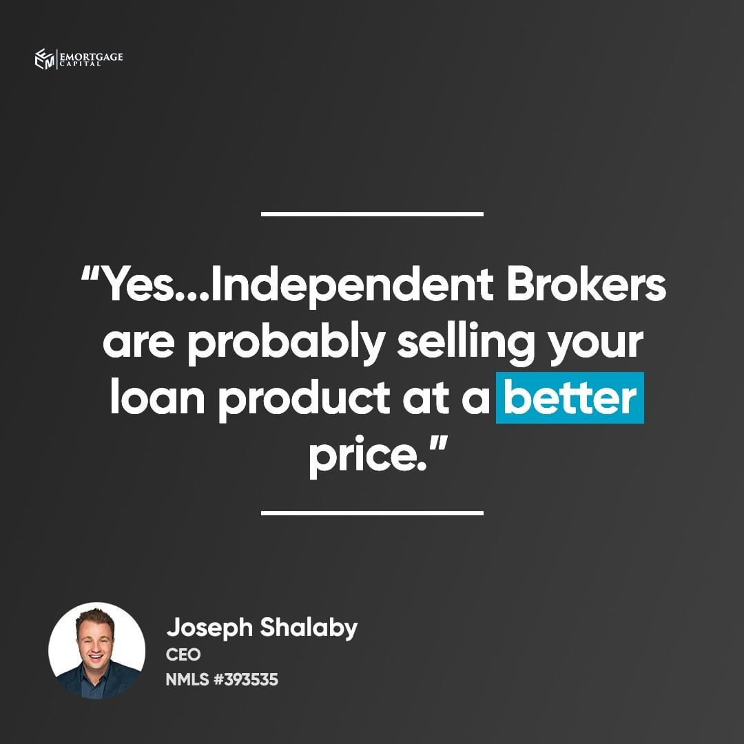 Emortgagecap's tweet photo. It's hard for Retail LO's to swallow, but it's true (In some case, but not all).
#josephshalaby #joseshalaby #emortgage #mortgage #loanofficer #mortgageadvisor #recruiter #independent #independentrecruiter #WOWMI #EmortgageCapital https://t.co/0xrjVRbfB3