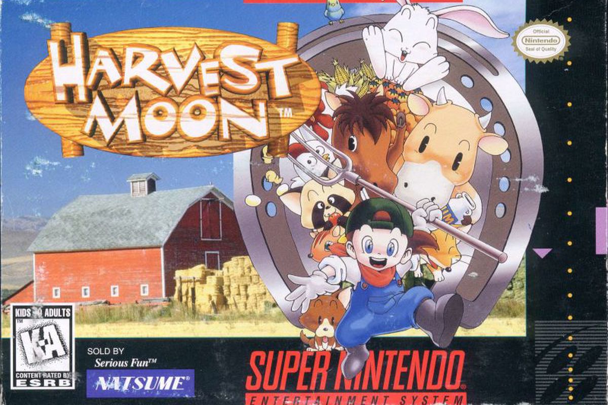 marvelous is the company that makes the original bokujō monogatari/story of seasons games. starting in 1996 they were partnered with natsume for the american release of their first game, localized as 'harvest moon.' (2/6)