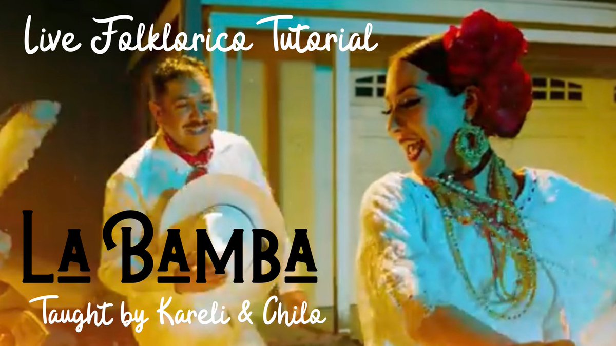 Join us Tonight at 8:30pm PT on YouTube. Maestros Kareli and Chilo will be teaching “La Bamba” (L.A. Cajón Style). *Nos vemos en YouTube esta noche a las 8:30pm (PST). Maestros Kareli y Chilo estarán enseñado “La Bamba.” 
Channel: Ballet Folklorico de Los Angeles*