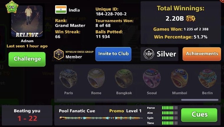 Adnankhan312000's tweet photo. Some people said I’m not a good player they said it correct..I’m not, I’m one of the best!😎..One of the top highest streaks☺️🔥..proof is in the 2nd pic😂.. #legend #8pool #grandmaster #kickedback #myleague #ChallengeAccepted #challengedwon #topplayer #level79 #lit #blazing 😂🤣 https://t.co/TQqvAqMOU7