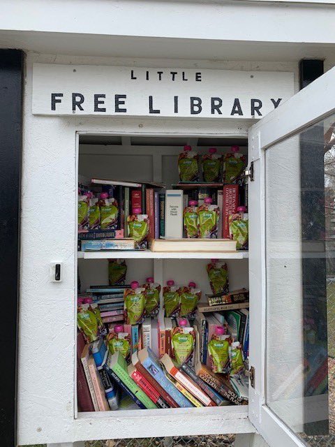 Well this is great ❤️

<a href="/babygourmet/">Baby Gourmet | meals & snacks</a> is giving organic baby food pouches to those affected by the pandemic, by placing in Little Free Libraries throughout the city today.