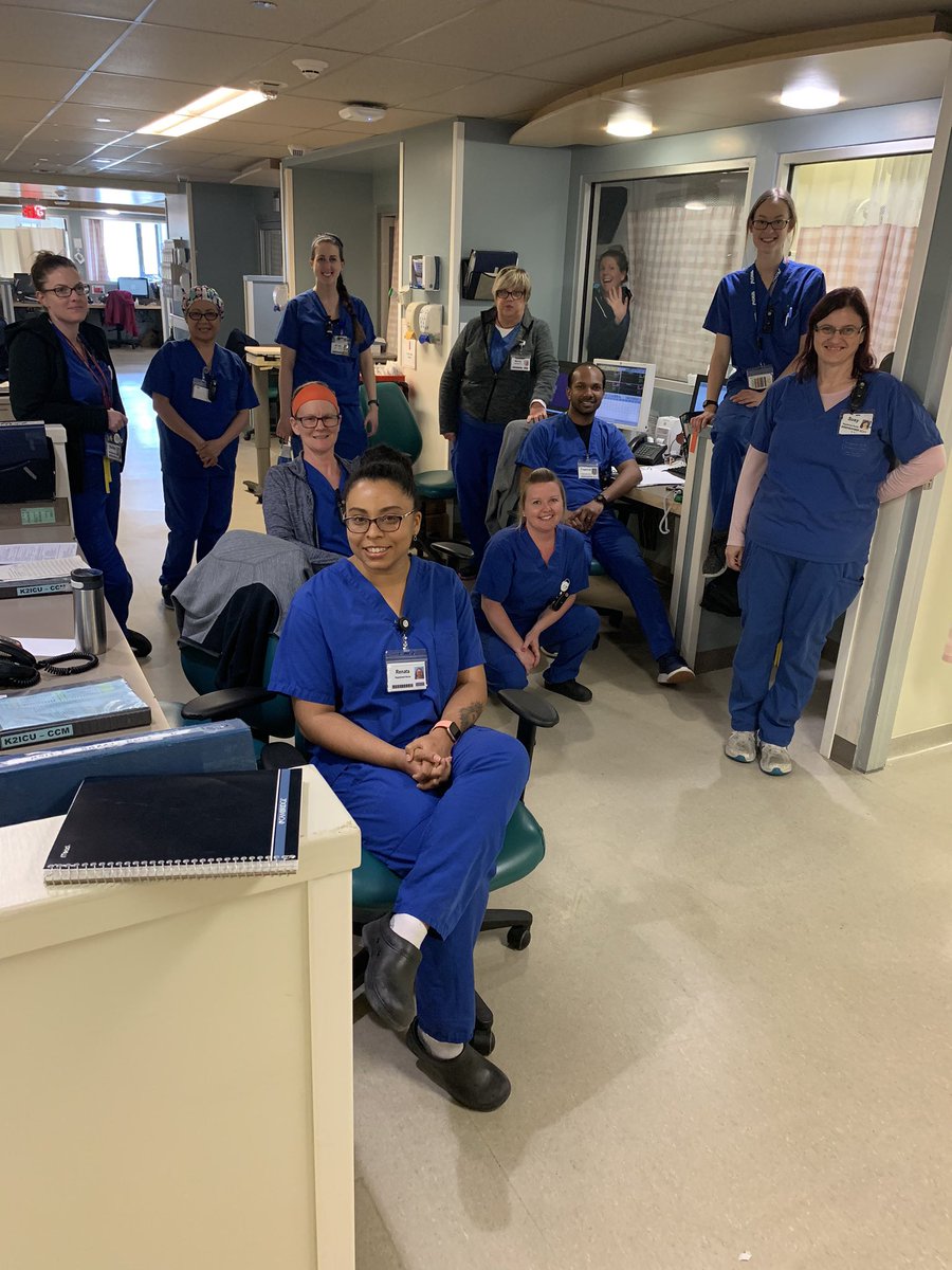 This is some of the staff from ICU. Along with preparing for a new population of patients they have graciously supported Nurses who have been learning new skills to work in ICU.  Thank You!  #nursingleadership #myKHSC #peoplebehindthemask #yearofthenurse2020