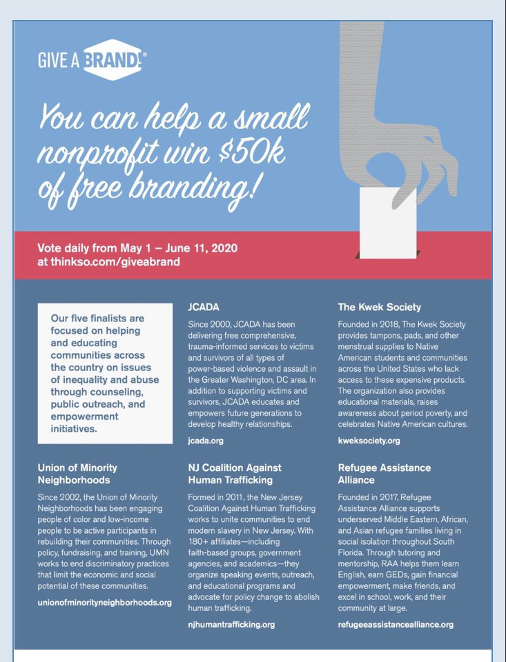 Help the NJCAHT win a Brand Makeover by <a href="/thinksocreative/">Thinkso Creative</a>, please vote for us: 
thinkso.com/giveabrand 

Thank you for your support. #rebrand #creative #GraphicDesign