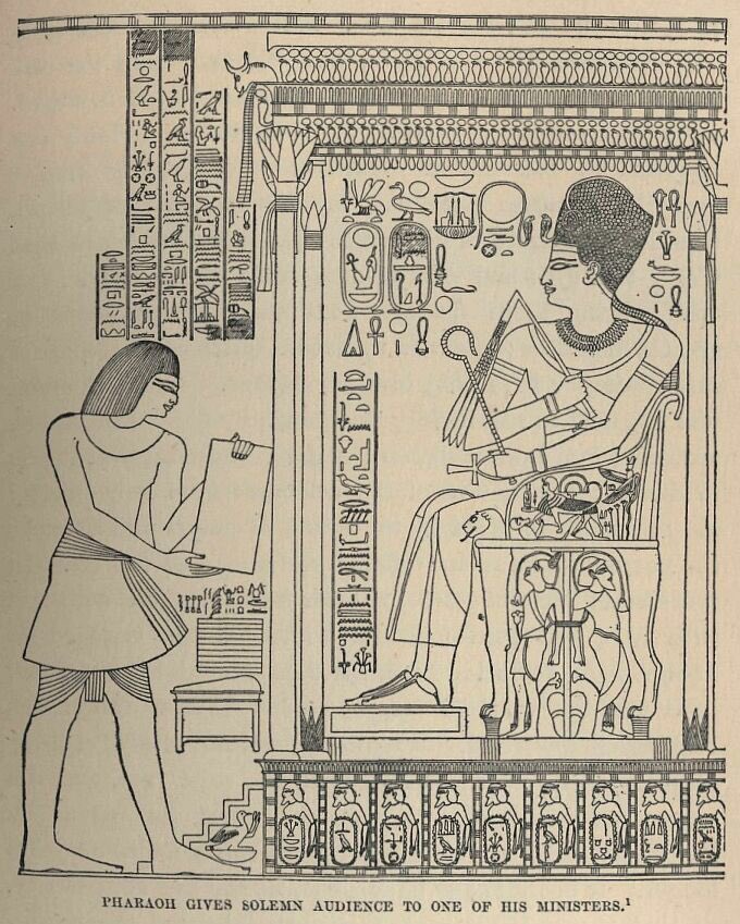 The ultimate authority in the settlement of disputes was the pharaoh, his decrees were supreme. The next most powerful man was the vizier, he directed administrative branches of the government, sat in judgment cases and appointed magistrates. Van Blerk, T. Wilkinson, R. Jasnow