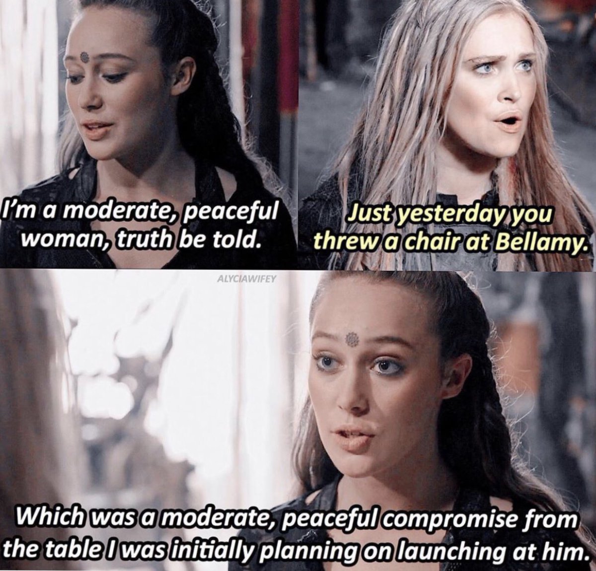 Siddzzster_03's tweet photo. Why is this someting I could picture Lexa saying with the most serious expression on her face? 💀Another reason why we need this adorable, badass goof back😭
Credits: alyciawifey on ig
#Clexa #ClexaEndgame #Bringlexaback #clexaseason7 https://t.co/vIuSyt58Qa
