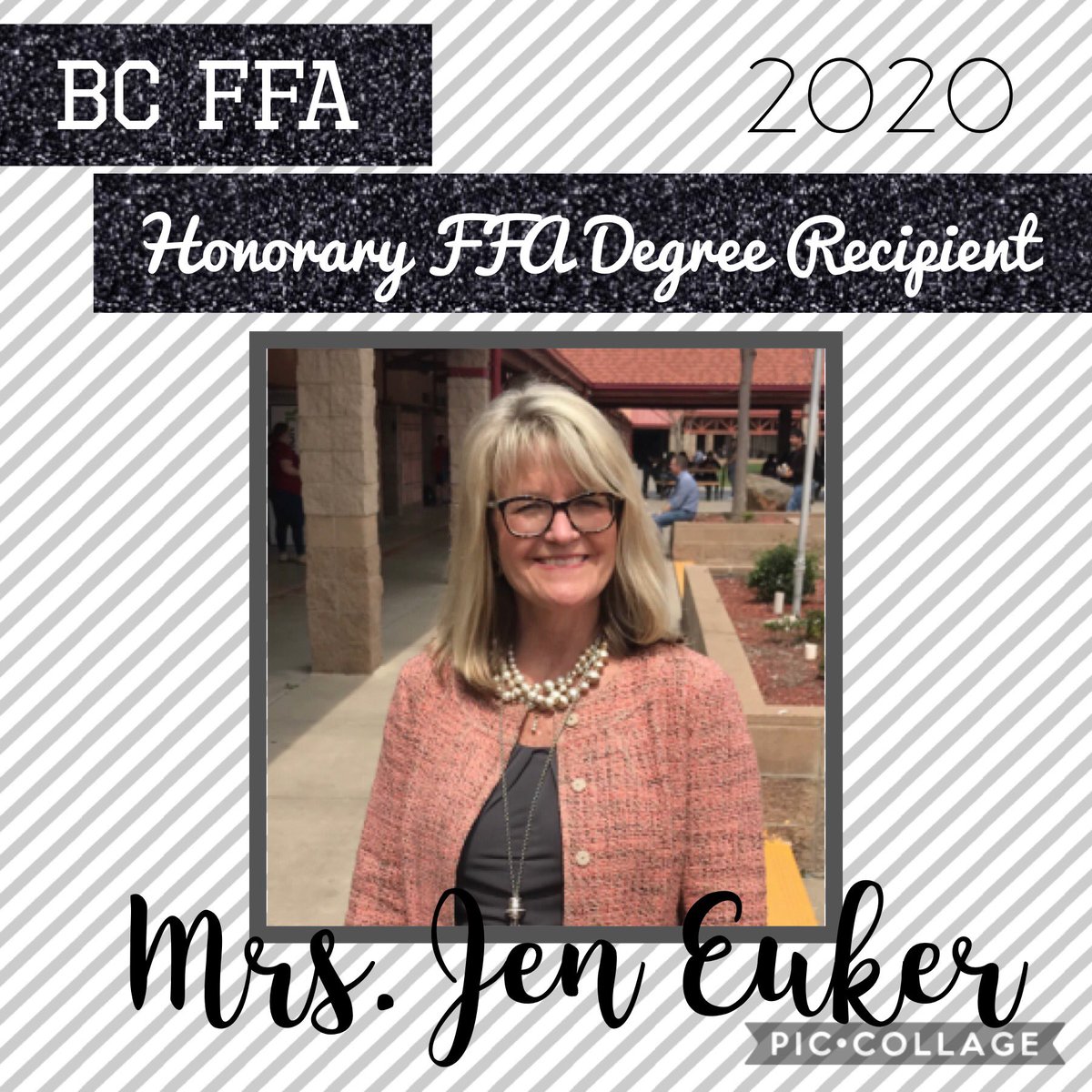 Thank you Mrs. Euker for been a huge pillar of support for our chapter. We are very grateful for all you have done for our program and the daily interactions with staff and students encourage and motivate so much more than one can imagine. Thank you for always being there!