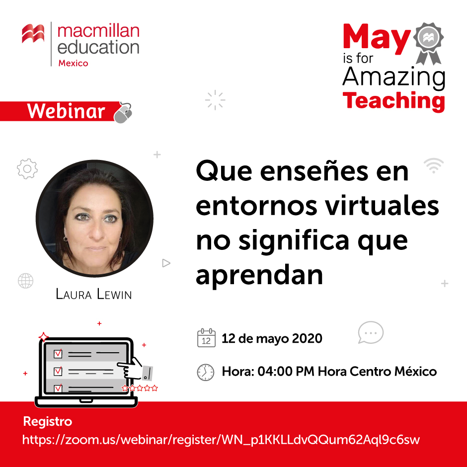 MacmillanMexico's tweet photo. Atención docentes, coordinadores y directivos: este webinar es para todos los que necesitamos hacer uso de la tecnología en la educación.
#SpecialWebinar #AmazingTeaching
https://t.co/9j0oHpPeLr https://t.co/U2cJeW05Kr