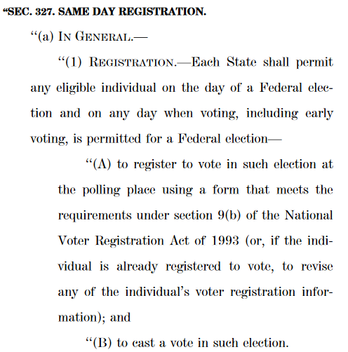 PILFoundation's tweet photo. New #COVIDー19 #VoteByMail Mandates from Congress: same-day voter registration is back for the likely purpose of being sacrificial fodder. #MailBalloting #Coronavirus https://t.co/5HAoAH7ufZ