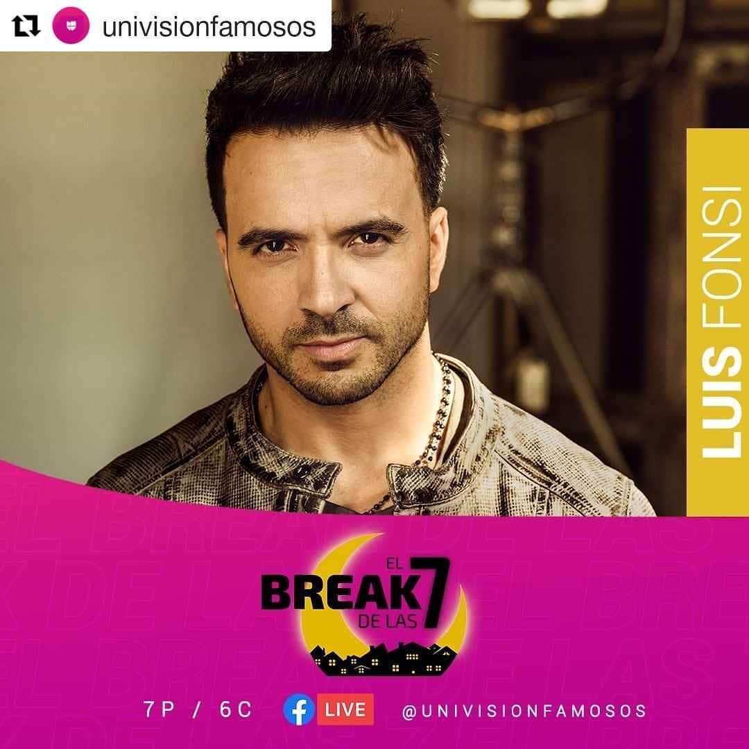 20 hs. 🇦🇷 por FB LIVE ▶️ Univision Famosos
¡No podemos esperar para las 7! 🙌 Miren a quiénes tendremos HOY en #ElBreakDeLas7🌙, <a href="/chiqui_delgado/">Chiquinquira Delgado</a> se conectará con el guapo <a href="/luisfonsi/">Luis Fonsi</a> y con la bella <a href="/iliacalderon/">ilia calderon</a> 🎶📰.
 Te esperamos a las 7P/6C en vivo en nuestro #FacebookLive.
