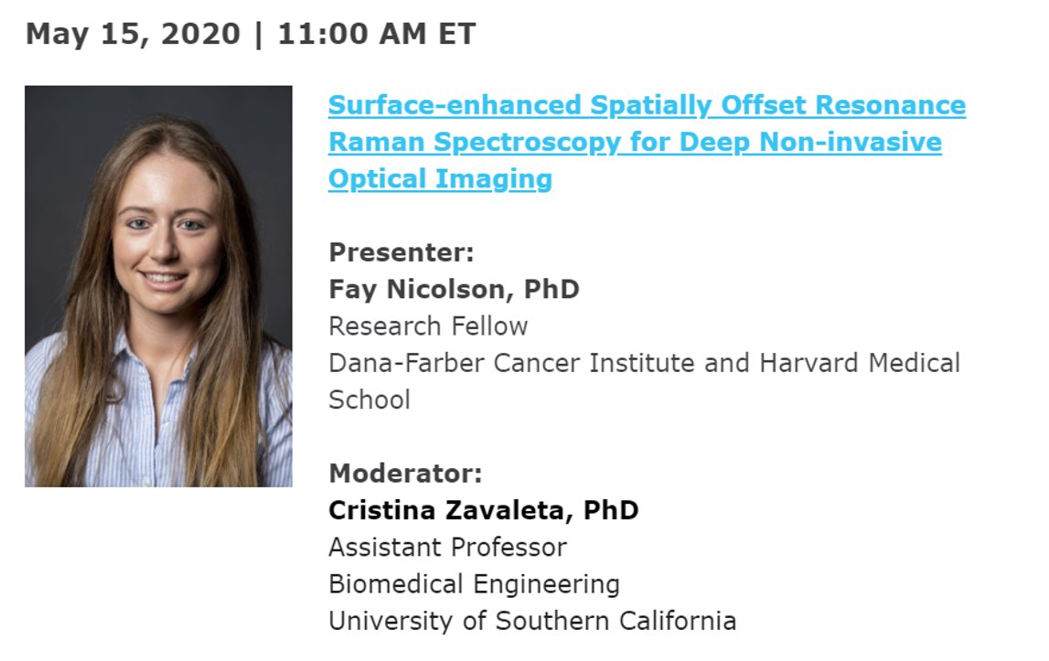 Interested in hearing more about the use of SESORS in medical #imaging? Please consider attending my #webinar on Friday @ 11 am EST. Thanks @WIMIN_WMIS & @WMISWMIC for the opportunity to present to a global audience! #OpticalImaging #CancerResearch

register.gotowebinar.com/register/32048…