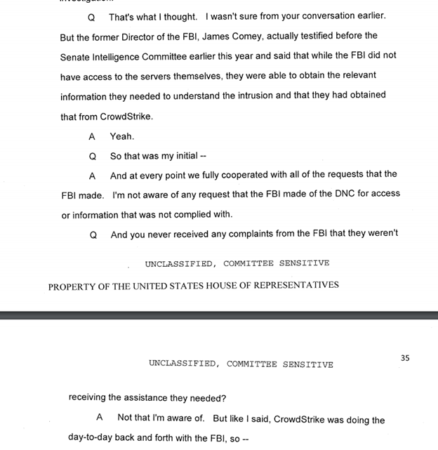 13. And the solution to fix these “hacking issues” at the DNC was to decommission the entire network and build a new one. This is from the testimony of Andrew Brown, the man in charge of the relevant technical aspects at the DNC.