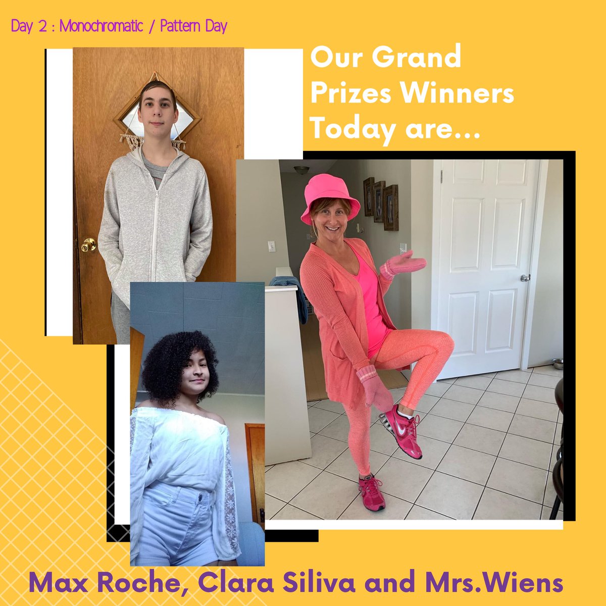 vci_bears's tweet photo. These are our winners today! Tomorrow is sports / school spirit day! Let’s see your sport and VCI pride. https://t.co/DJqoIDq3nw
