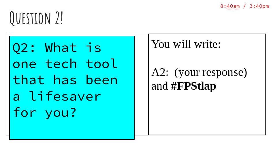 bmaurao's tweet photo. Q2: What is one tech tool that has been a lifesaver for you? #fpstlap https://t.co/Ldhf7D1E27