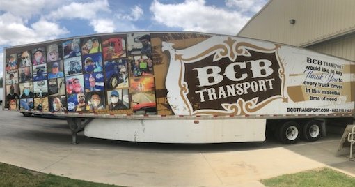 BCBtransport's tweet photo. Honoring our drivers by rolling this across America #thankatrucker @CityMansfieldTX #StaySafe #safetystruck https://t.co/iU0gPZn7Bm