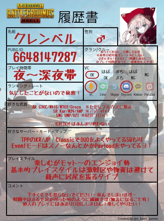 クレンベル Pubg Mobile Crenbell Twitter