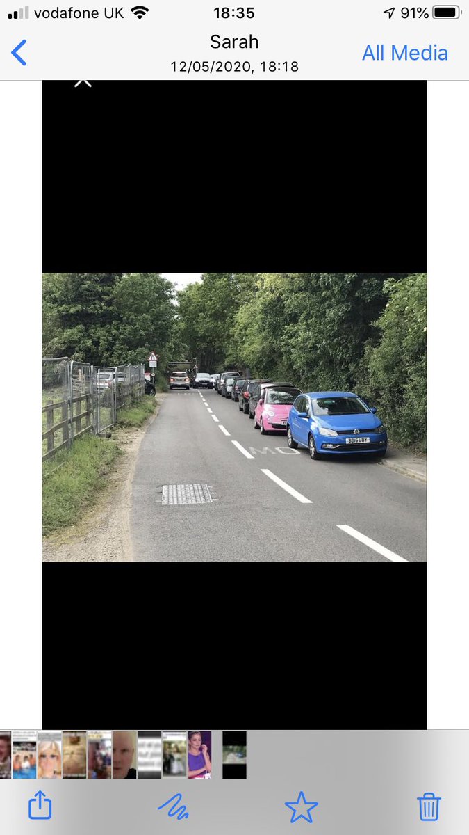 benrumsey's tweet photo. @SuffolkPolice this was outside the entrance to needham lake today. Absolute madness this is the main way into the town please sort it tomorrow!!! https://t.co/zLDzI3iBkI