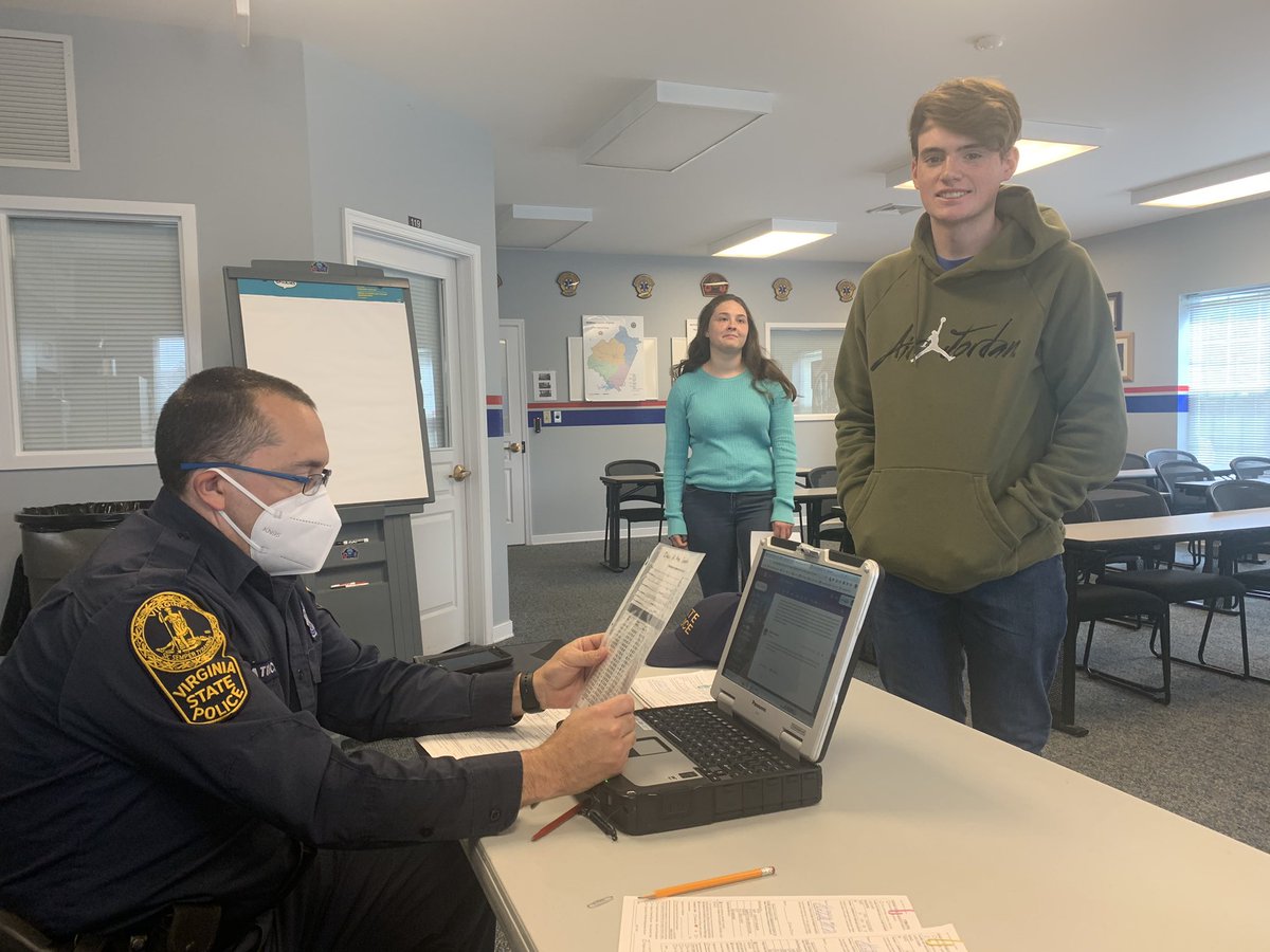 bstcauto's tweet photo. Want an example of continuity of learning? How about 5 “graduated” seniors taking and passing the Va. State Inspectors license test. Not because it’s a “school thing” but because it’s an “adulting thing”. Thank you @VSPPIO Virginia State Police and (especially Trooper Patrick) https://t.co/rKjBk2RtvQ