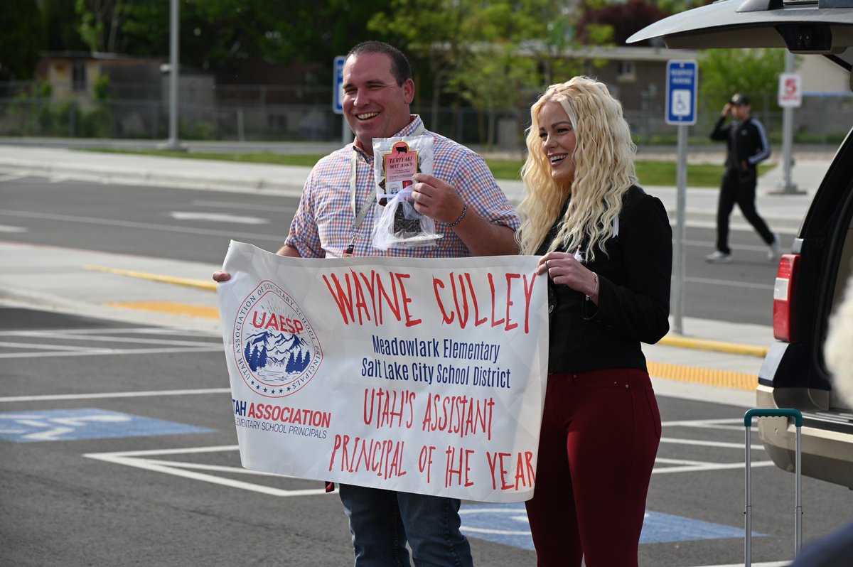 slcschools's tweet photo. Congratulations to Wayne Culley, the Assistant Principal at Meadowlark Elementary! This morning, Mr. Culley was surprised to learn he has been named the Utah Elementary Assistant Principal of the Year by the Utah Association of Elementary School Principals. #OneSLCSD #uted https://t.co/rVpb1cI8I0
