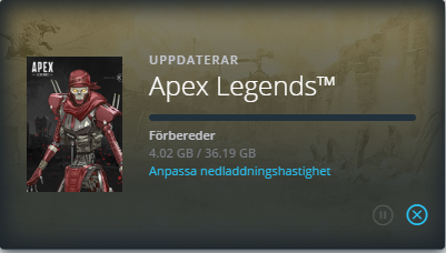 Ozckar77's tweet photo. @PlayApex My update has been stuck like this for an hour now. Anyone know how to fix? https://t.co/DgHAlToCez
