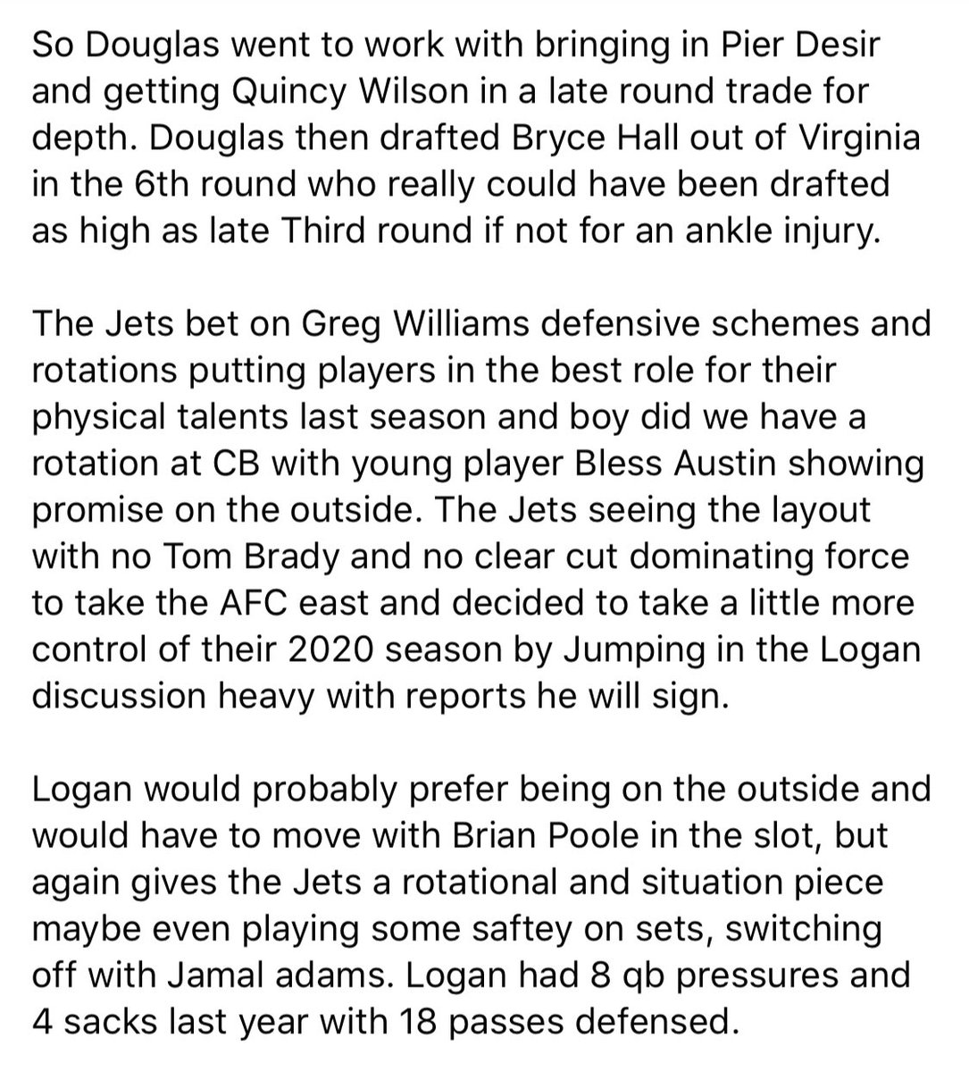 GuruJets's tweet photo. Jets Guru Writeup on potential Logan Ryan sign being reported. #jetup #jetsguru #sportspodcast #nflcoverage #afceast https://t.co/3QO3jjVrzw https://t.co/ovydUNh5EZ