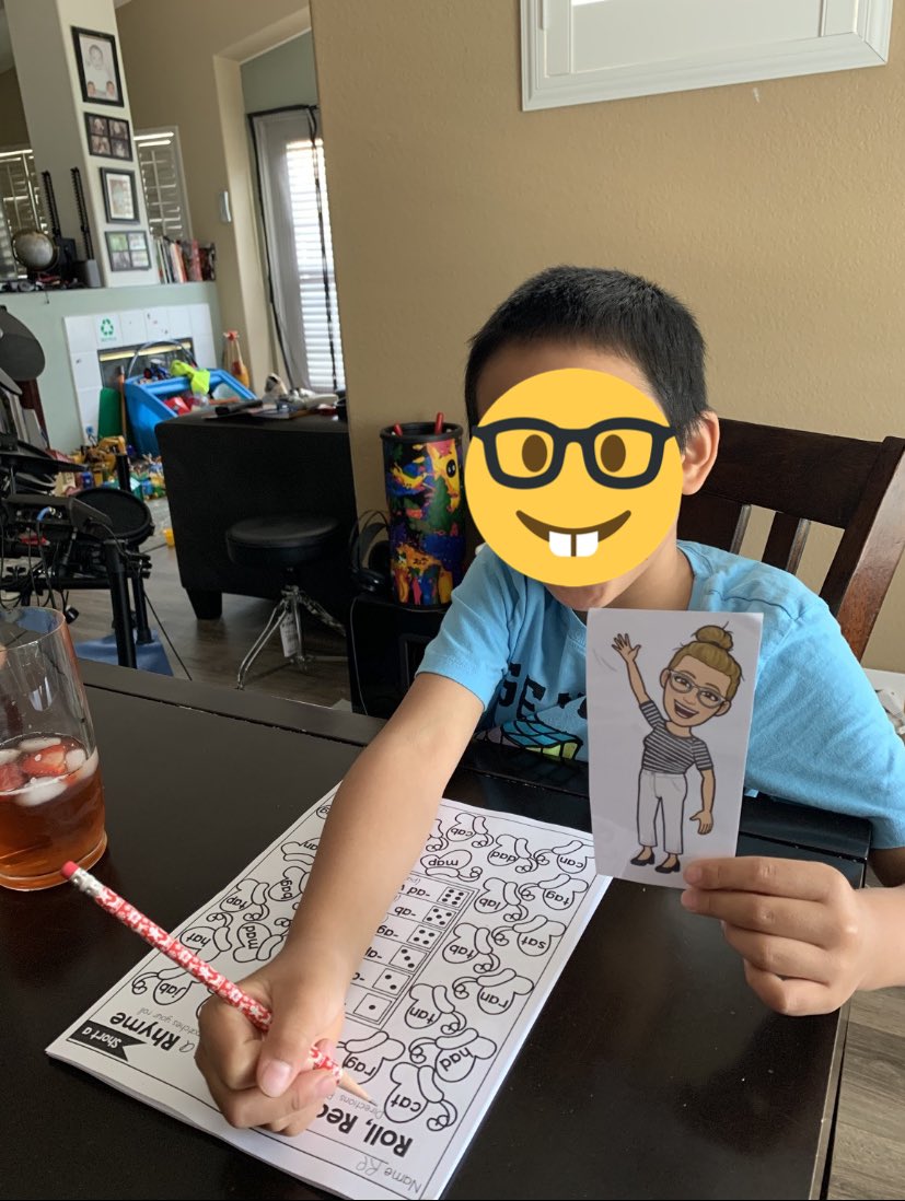 Getting work done together! Practicing short vowel sounds! #distancelearning #adventureswithMsWilson <a href="/RioSecoSchool/">Rio Seco School</a>