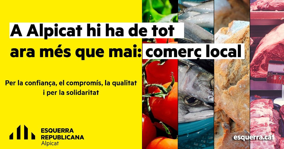EsquerraAlpicat's tweet photo. Després de tot això i resumint-ho en una frase ens quedaríem amb la següent: A Alpicat hi ha de tot, ara més que mai: comerç local⏩ https://t.co/SdLMr9f1Ig