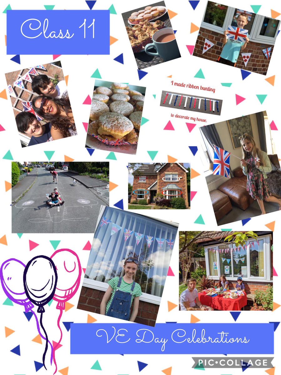 QuintaPrimary's tweet photo. #teamquinta celebrating VE Day in years 5 and 6 https://t.co/eHeBn9va3o