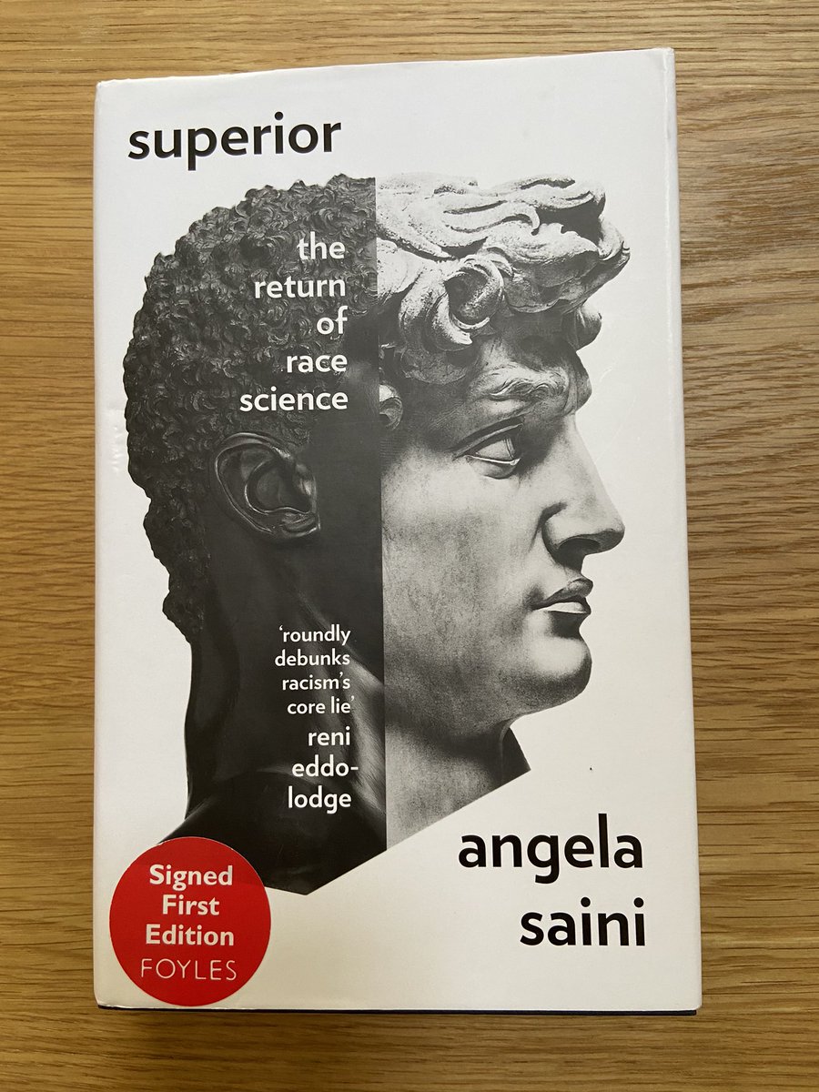 The second book I love by Angela Saini. She l talks about the origins of scientific racism, how it can still impact medicine today & how we mustn’t be complacent by about this. More here>>  https://www.google.co.uk/amp/s/amp.theguardian.com/books/2019/may/27/superior-the-return-of-race-science-by-angela-saini-book-review /9