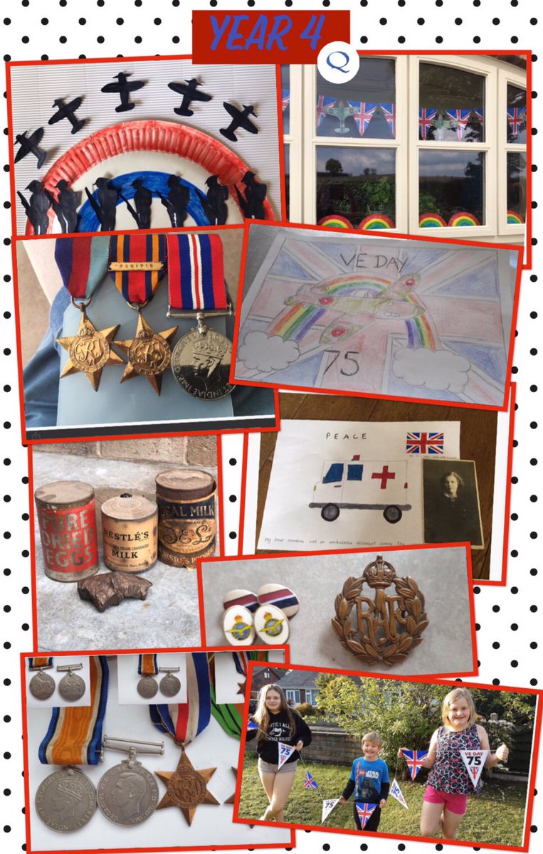 QuintaPrimary's tweet photo. #teamquinta celebrating VE Day in class 4 and years 3 and 4 https://t.co/E41uWQLvfs
