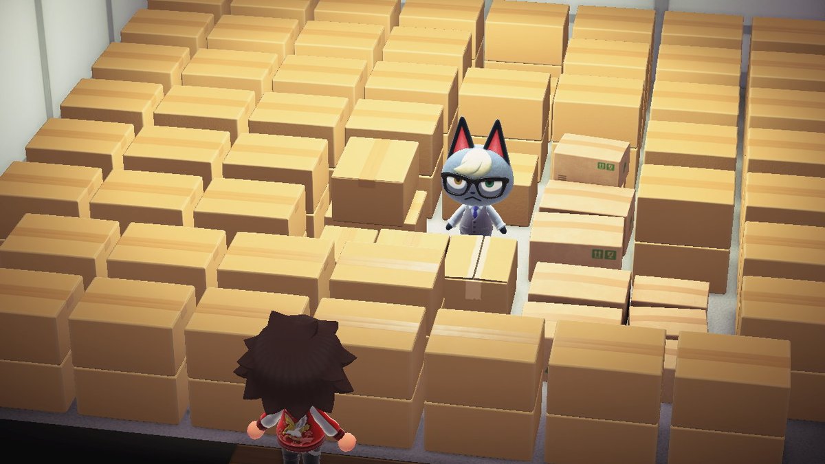 I have raymond in boxes  #AnimalCrossing    #ACNH  