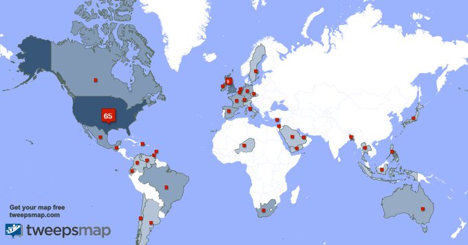My followers live in USA (69%), UK.(9%)... Get your map: https://t.co/ehSzksBNsJ https://t.co/Shjx5G<a href="/tag/mytwitteranniversary"class="tags"><span>#mytwitteranniversary</span></a>
