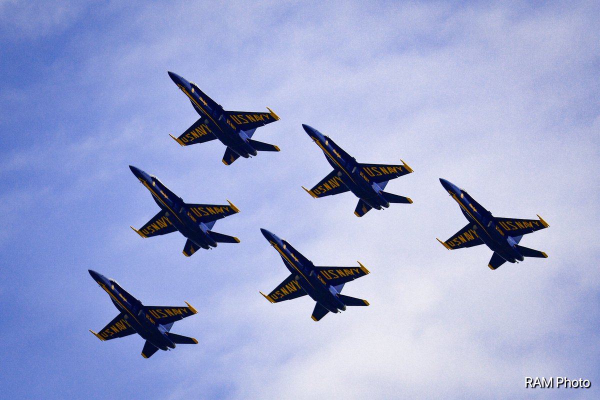 RAM_photography's tweet photo. Blue Angels flyover Indy. Thx ⁦@BobsFunGirl⁩ for letting us know about this cool moment!!!! https://t.co/zIdVaVKZFb