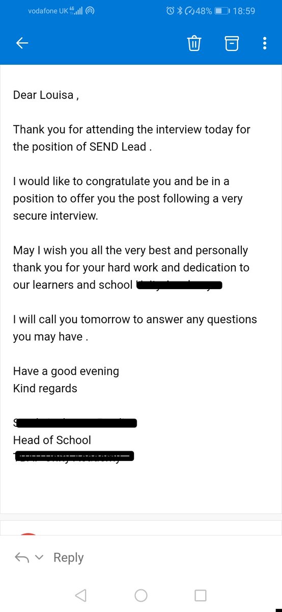 Over the moon is an understatement, thank you for your belief in me