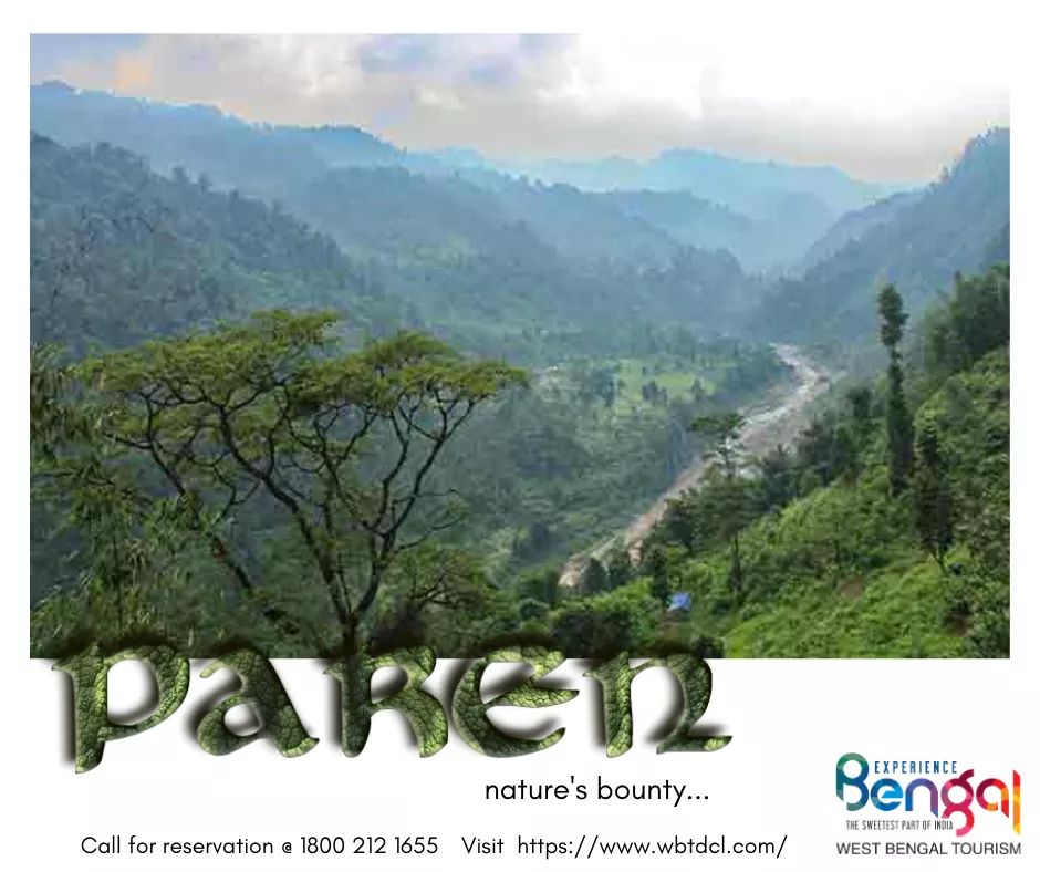 Paren, with green forests, rocky mountain terrain and hilly rivers, is located in the western part of Dooars overlooking the Jaldhaka River Valley
#experiencebengal #travelbengal #tourismbengal #stayinbengal #beautifulbengal #gobengal #bengalbeckons #wbtdcl #dooars #wbtdc #paren