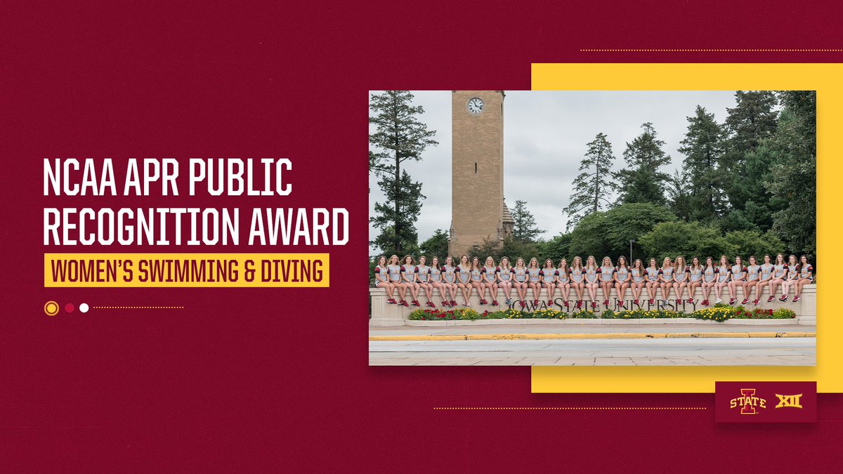 CoachKN_'s tweet photo. Cyclone Swim &amp; Dive (@CycloneSD) Tweeted:
We are proud to have earned an NCAA APR Public Recognition Award! 

#Cyclones https://t.co/h66GyRBGYT https://t.co/HplKltevbS