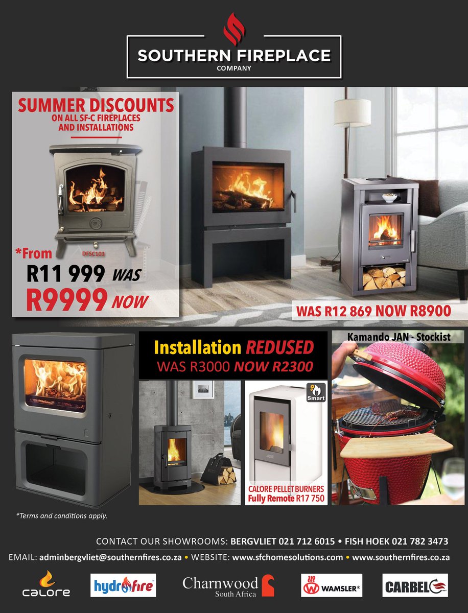Southern_Fires's tweet photo. Low installation costs across our selected range! Hurry to our nearest store or feel free to email/WhatsApp!#CapeTown #winteroffer #fireplace #brai https://t.co/demDCr5ZhH