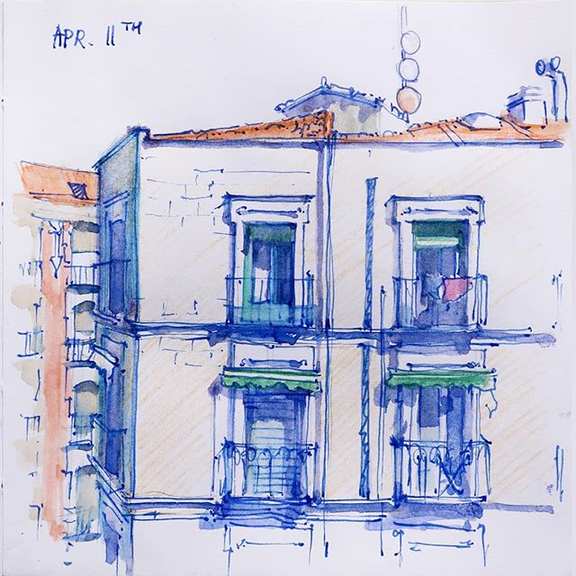 #uskathome 🏠💛
•••
#watercolour #urbansketching #акварельныйскетч #margashova #watercolorpainting #watercolor #illustration #artwork🎨 #aquarellepainting #architecturedrawing #acuarelasobrepapel #usk #uskspain #uskmadrid #watercolor_daily #uskencasa #global_sketchers