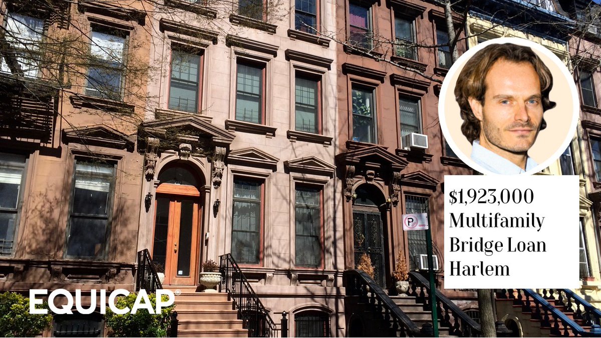 #Equicap arranges a $1.9 million #BridgeLoan for a partially vacant #ApartmentBuilding in Harlem. The borrower is combining units to increase #rents. #Financing was provided by a local #CommunityBank. #DebtPlacement #TradedNY