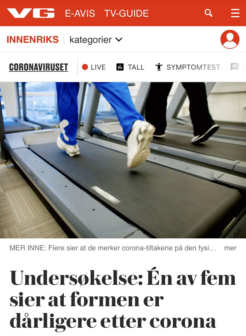 Alternativ overskrift: «Undersøkelse: fire av fem lyver om formen etter corona» 🍔