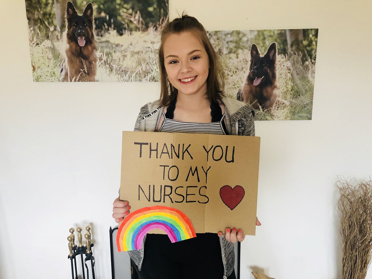 audnoble's tweet photo. A message from @Kiranoble3 on #InternationalNursesDay2020 .
Huge thanks to nurses everywhere for their amazing acts of kindness & caring 365 days a year . We are hugely grateful and thankful for you all 💛🎗X
#AmazingNHS
#Neuroblastoma
#TeenageCancer
#KiratheMachine https://t.co/wfGp5wrAeK