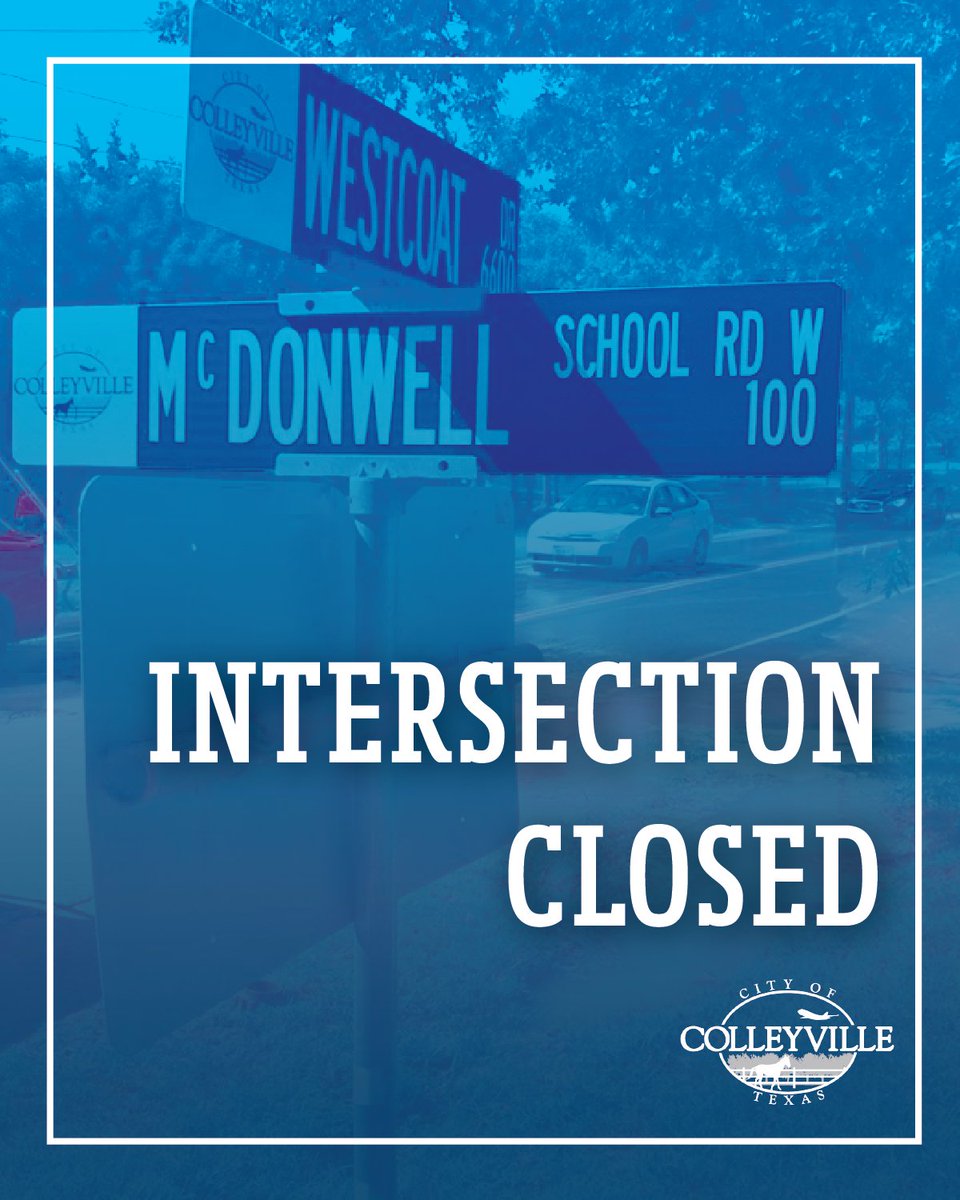 Beginning 𝐓𝐡𝐮𝐫𝐬𝐝𝐚𝐲, 𝐌𝐚𝐲 𝟏𝟒 the intersection at McDonwell School Rd & Westcoat Dr will be fully closed for construction of a roundabout. For more details about the closure and to see the detour map, visit: tinyurl.com/y7btduhl