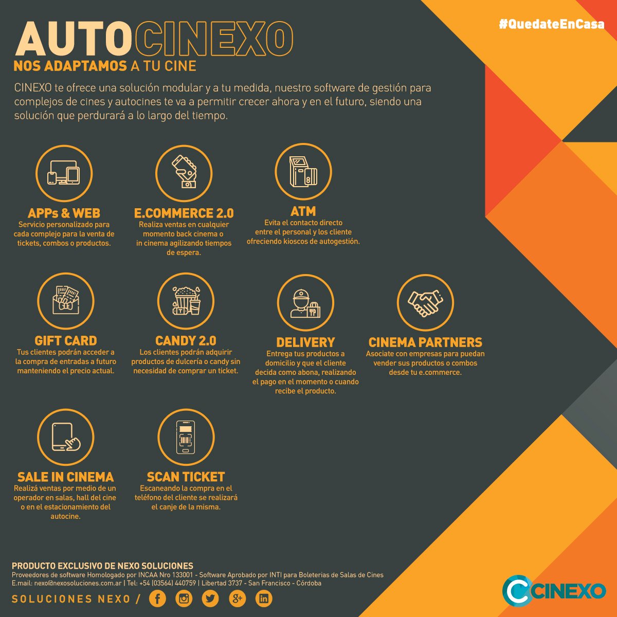SolucionesNexo's tweet photo. #AUTOCINEXO | Nos adaptamos a tu #cine.
Innovadora solución con la clara idea de que el rubro no se debe detener garantizando a nuestros clientes contar con una herramienta que les permita una apertura sin gastos extras.

#Cinexo #Autocine #Movie #APP #Pelicula #Cine #Film https://t.co/mqmXd7BhJl