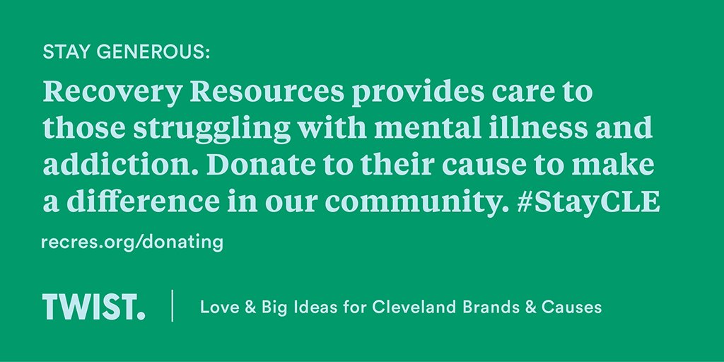 TWISTtweets's tweet photo. Mental illness and addiction can affect anyone. @RecResCleveland is continuing to provide necessary services to the Cleveland community during #COVID19. Can you support their efforts? #StayCLE #ThisIsCLE #MentalHealthAwarenessMonth #InThisTogetherOhio #Dewine #Acton https://t.co/i0yoif07QX