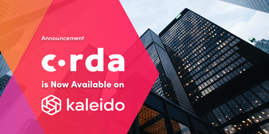 Kaleido_io's tweet photo. Announced at Consensus: Distributed from @Coindesk: @inside_r3 Corda is now available on @Kaleido to organizations looking to accelerate efforts across industries including financial services, healthcare, supply chain, transportation &amp; the public sector. https://t.co/fBcQHjYx0u https://t.co/nqWIBcbK8i