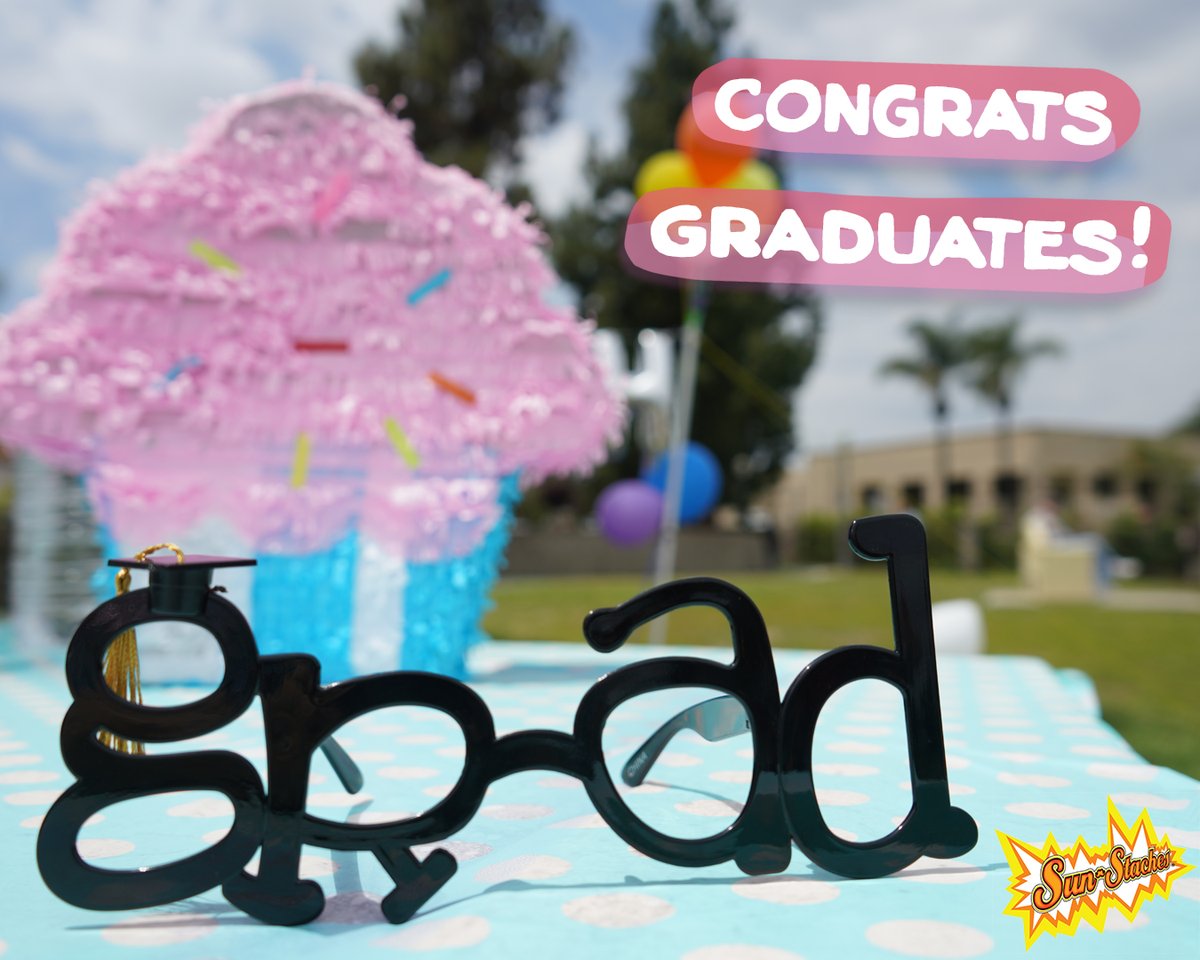 SunStaches's tweet photo. It's #GRADTIME &amp; we're celebrating every Pre-K, middle-school, high school, &amp; college grad out there today! If you know a graduate that needs celebrating, tag them in the comment section below. We'll pick 10 grads to send a special pair of our #Graduation glasses. 🎓 #classof2020 https://t.co/aVS0TL1h3x