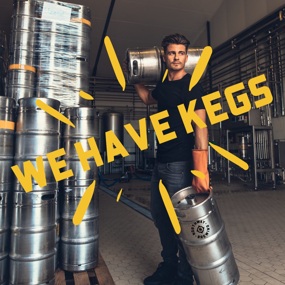 Got a kegerator? We have kegs!
⠀⠀⠀⠀⠀⠀⠀⠀⠀
Email info@northwaybrewingco.com to reserve your favorites for pickup Thursday-Saturday from 1-7 PM.