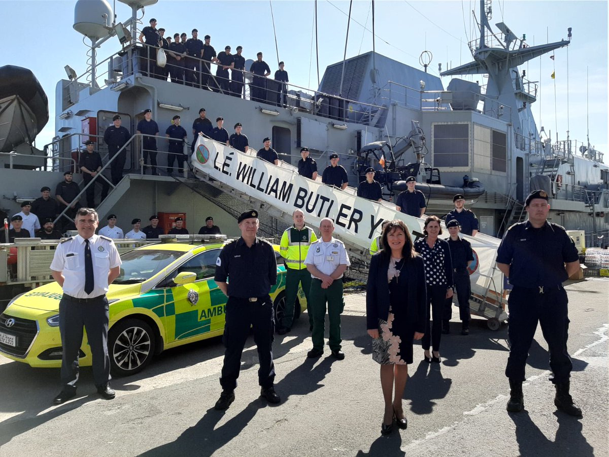 AmbulanceNAS's tweet photo. Some pictures that capture the teamwork involved in the collective response to #COVIDー19 in the West of #Ireland.  Special thanks to our NAS staff, our colleagues in @CHO2west, @defenceforces &amp; @CivilDefenceIRL. Also special thanks to the public - #holdfirm. https://t.co/d5LGdGD8VN