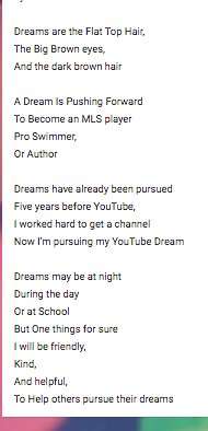 mspettyreads's tweet photo. Recently, students read the poem "Your Dream is" by 
@jasonreynolds
. They then wrote their own version of the poem - either in the same style or just following the topic of dreams. I loved seeing them praise &amp; analyze each other's poems, too! https://t.co/1npaUhkt2z