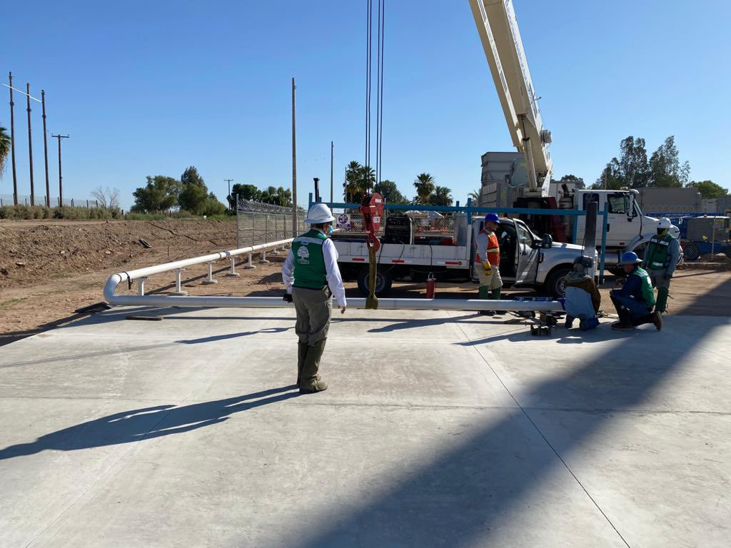 After checking the piping for no damages, it's finally time for installing the MRS