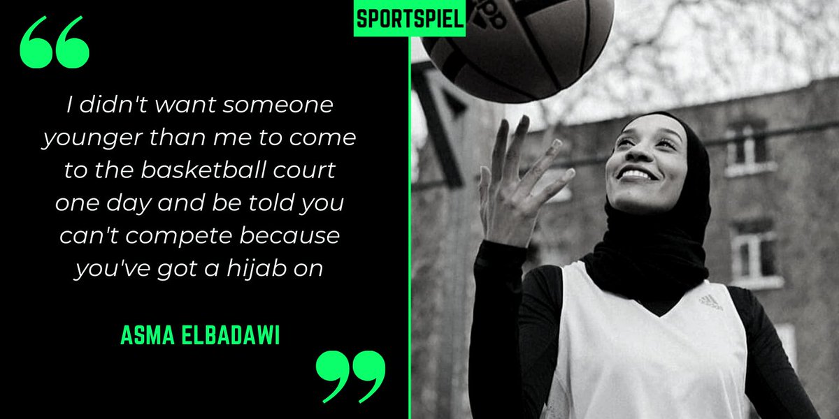 Next up we have  @AsmaElbadawi who decided to change the game for those who came afterwards   https://sportspielonline.com/2020/04/05/asma-elbadawi-challenging-inequalities-and-ending-the-hijab-ban/